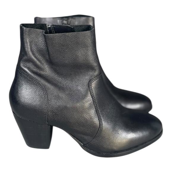 Diba Women’s Black Leather Ankle Boots Size-7.5M - Picture 4 of 9